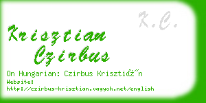 krisztian czirbus business card